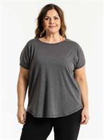 Gozzip - Gitte T-shirt, Mørkegrå Meleret